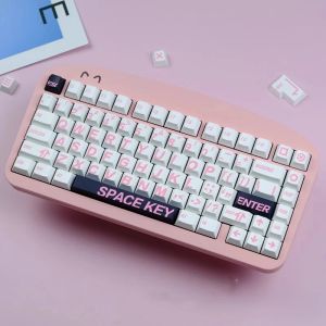 Tillbehör 147 Keys/Set Big Pink Legend KeyCaps PBT Dye Subbed Tangent Caps för MX Switches Mekanisk tangentbord Cherry Profile