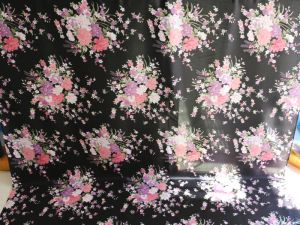 vintage peony flowers patterned children blanket fabric satin