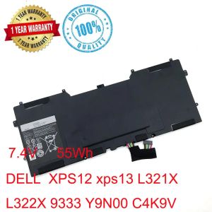 Piller Sıcak Satıyor C4K9V 7.4V 55WH PKH18 489XN 3H76R Dell XPS için Yeni Orijinal Dizüstü Bilgisayar Pili 13 9333 L322X 13L321X L221X 9Q33 12D1708