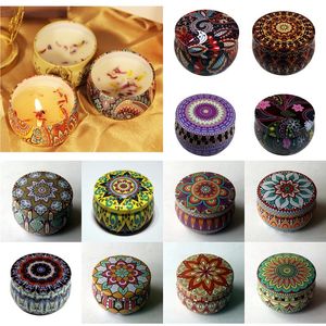 Creative Iron Cans Aromatherapy Candles Home Fragrance Dried Flowers Candle Household Flower Birthday Hand Gift Candles T9I002612