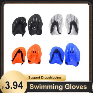 Schwimmpaddel Handschwimmtraining Paddel Handschubstraining Verstellbares Handnetzhandschuhe Padflossen Flipper für Männer Frauen Kinder