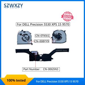 Pads SZWXZY New Original For DELL Precision 5530 XPS 15 9570 Laptop Heatsink With Fan 008YY9 08YY9 0TK9J1 TK9J1 00G5N3 0G5N3