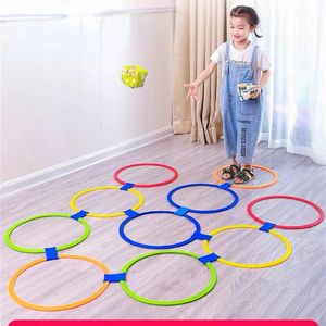Kids Outdoor Toys Hopscotch Ring Jumping For Sports Play Outside Children Garden Backyard Indoor Carnival Game 240409