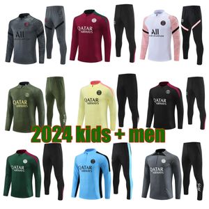 2024 25 PPSGトラックスーツトラックスーツトレーニングMBAPPE CHANDAL 22 22 23 24 25 Survetement Tuta Retro Futbol PSGES SOCCER SOCTOUT FOOTCULUE TRACKSUIT KID MEN KIT