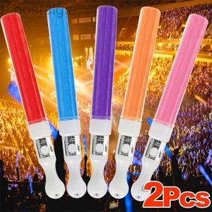 LED Rave Toy 26cm Cylindryczny flash stick koncert LED GLOW Stick Celebration Bar Party Luminous Atmosfera Prop Kolorowe neonowe światła 240410