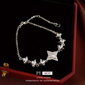 Cold Wind Zircon Diamond Mang Star Korean Personlig designkänsla Instagram Fashion Armband