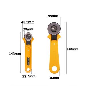 1pc Patchwork Roller Wheel Knife Cloth Cutter Leather Paper Fabric Craft Fabrics Knife Rotary Cutter Cutting Sewing Accessories