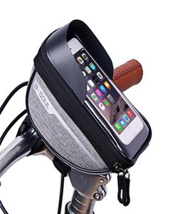 Cykelcykelcykelhuvudrörets styrka Cell Mobiltelefonpåse Fall Holder SN Telefonmontering Väskor Fall för 65in1012169