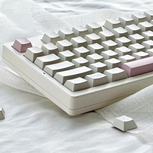 Kombinationer 140 nycklar Cherry Profile Kaomoji Milk White KeyCap PBT Material Dye Subbed för MX Switches Meanction Gaming Keyboard