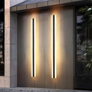 Outdoor Wall Lamps Long Strip LED Lamp Waterproof Linear Light Villa Garden Pillar Porch Corridor Front Door325j