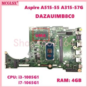 Placa -mãe dazauimb8c0 cpu: i31005g1 i71065g1 ram: placa principal de 4 GB de notebook para a placa -mãe Acer Aspire A51555 A31557G