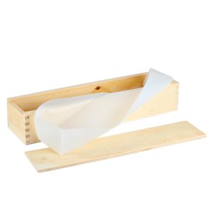 Moldes de sabão de silicone molde de pão retângulo com caixa de sabão artesanal de caixa de madeira