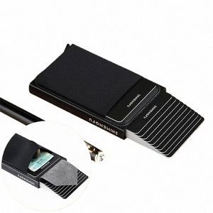 RFID Smart Wallet держатель кошелек металлические тонкие тонкие мужчины женские кошельки всплывают минималистский кошелек маленький черный кошелек металл L6SW#