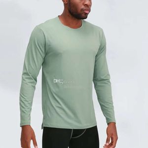 2024 lululemenI Man Mens Outfit Hoodies T Shirts Yoga Hoody Tshirt Sports Raising Hips Wear Elastic Fiess Tights of Elegance Very Handsome gk668