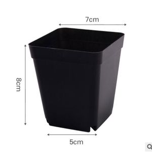 7cm Plastic Black white Flower nursery tray Pots Planters Creative Square grow cup garden tools For Succulent Plants Vegetable