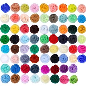 Wolle Filzblau Farben Wollfaser Roving für Nadel Filling Hand Spinning DIY Fun Doll Nadelwork STOKE 130G/BAG FELTINGEN KIT