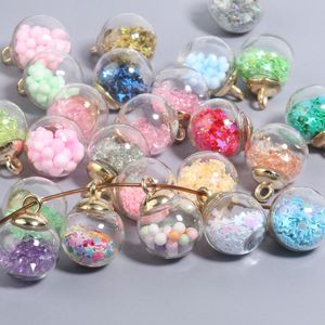 20pcs transparente Glasballflaschen Kawaii Ohrring Telefon für Schmuck für Schmuck DIY Weihnachtsdekoration Schlüsselbund Haustieranhänger