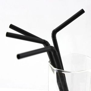 100pcs Mini Short Cocktail Straws Small Black Plastic Straw For Birthday Wedding Decor Party Event Drinking Straws