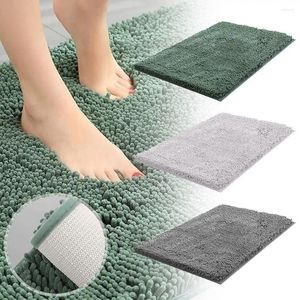 Mattor Entrémattor Non Slip Chenille Bath Mat Mattor för hemdusch Badmat Mjukt absorberande mikrofiberdörmat 40x60cm V0B7