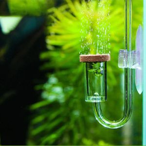 Acrylic Transparent CO2 Diffuser Fish Tank Water Live Moss Plant Atomizer Bubble Counter for Aquarium Plants Water Grass Regulat