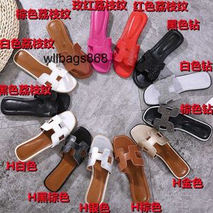 Zuhause Oran Paris Pantoffeln l Frauen Slipper flache Sandalen Damen 2024 Art des Hauses und im Ausland vielseitig Anti -Ein -Wort Two Beach haben Logo