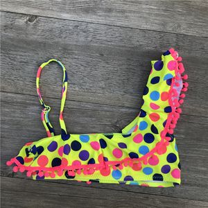 2024 Girls Swimsuit Two Pieces Children's Swimwear Children Dot Print Girls Bikini Sets Bathing Suit Biquini Infantil A30