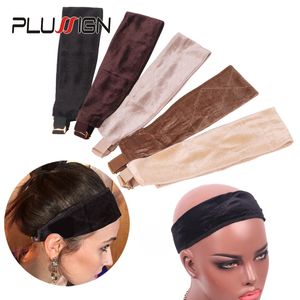 Plussign Toptan Peruk Kavrama Bandı Sabit peruklar için ayarlanabilir elastik bant Yumuşak Velvet Wig Band