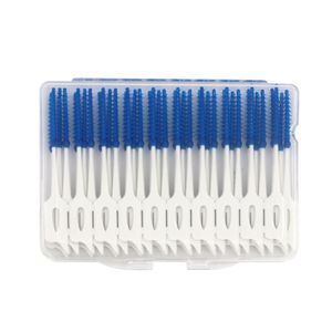 40pcs/80pcs Dental Fırça Çift Floss Head Hijyen Hijyeni Kürek Fırçası Diş ipi Diş Temizleme Araçları
