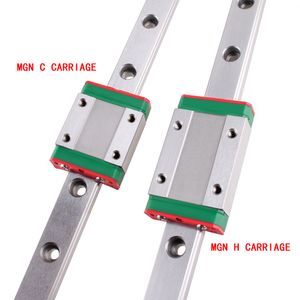 Guida MGN 2pcs Guida lineare + 4pcs Blocchi di diapositiva MGN MGN7 MGN9 MGN12 MGN15 Lunghezza 100-1000 mm Rail lineare in miniatura