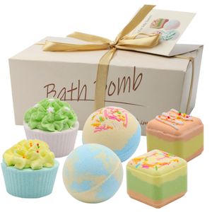 Set Of 6 PCS Bath Bombs Natural Bathing Salt Ball Organic Bubbles for Relaxing Spa Christmas Gifts 240410