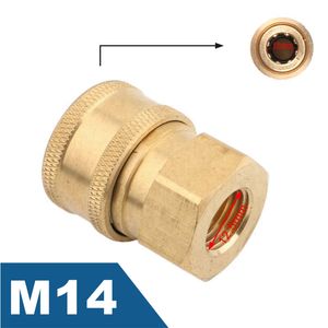 1pc 3/8 a M14 M18 M22 Conector rápido de alta pressão Acoplamento rápido para arruela de água Adaptador de pistolas de água Juntas