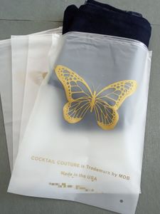 Custom logo printed matte frosted ziplock bags pvc zip lock packaging bags for clothing T Shirt Swimwear Garment Bag