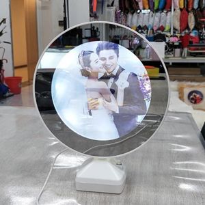 36pcs 2 in 1 USB Charged Sublimation Blank Magic Making Up Mirror For Valentine's Day Gifts Decorative Display Frame253V
