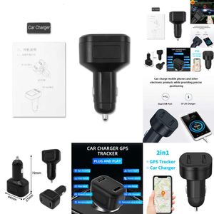 Ny 2 In1 Global GPS Tracker 2G Waterproof Mini Motorcykelfordonsspårning Dual USB Car Charger GSM Device Online App Control