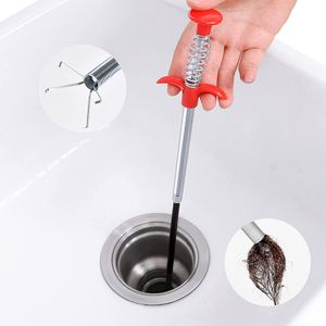 60/90 cm Haare Abfluss Clog Remover -Werkzeug Flexible Grabberkrallen Packen Sie Abfluss sauberer Sticks für Abwasserküche Küchenspüle Badezimmer