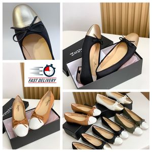 2024 Repetto med Box Top Quality Designer Sandaler Luxury Womens Heel Bowknot Dancing Shoes Soft Gai Platform Slip-On Size 35-39