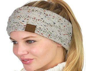 Remessa DHL 21 Cores de malha de crochê feminino feminino esportes de inverno turbano banda de turbano ouvido mais quente gorro cant6152150