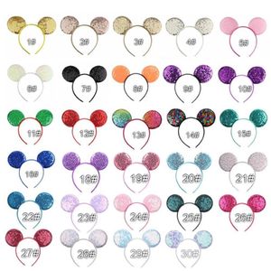 14pcs Lot 2020 Fashion Pailletten Maus Ohren Stirnband Glitzel DIY Girls Hair Accessoires für Frauen Haarbandparty Accesorios Mujer LJ281R