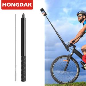 Monopods HONGDAK 3m Metal Invisible Extended Edition Selfie Stick Scalable Monopod for Insta360 X2 X3 Accessories For GoPro Stick Tripod