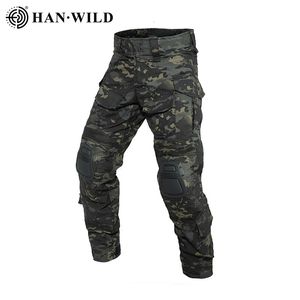 Calças de carga casual Calças de combate com almofadas airsoft tático Pant Us Camouflage Gen3 Multicam Roupet Roupent Roupent Roupos de caça 240329