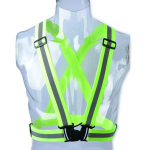 High Visibility Unisex Adjustable Safety Security High Visibility Reflective Vest Gear Stripes Jacket Night Running Wholesale