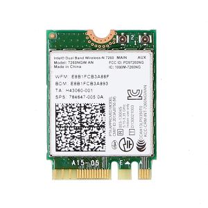 Карты двойной полосы Wirelessn для Intel 7260NGW A 7260 NGFF Wi -Fi Bluetooth 4.0 Mini WLAN CARD Поддержка HP/ASUS/ACER/DELL/TOSHIBA ноутбук