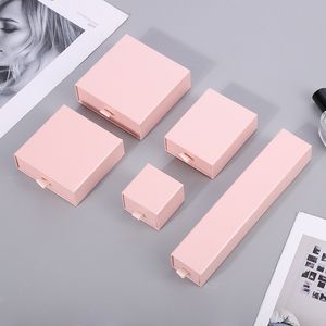 12pcs Travel Jewelry Drawer Cardboard Box with Black Sponge For Ring Necklace Bracelet Earring Packaging Organizer Gift Case Box