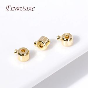 Großhandelskugel Endkappe für Memory Wire24x3mm 18K Gold plattierte Messingmetall -Crimp -Perlen Endperlen Befunde für Schmuckherstellung 240408