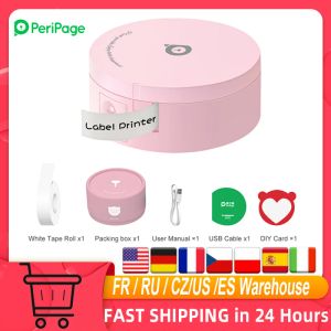 Skrivare PERIPAGE L1 Plus Label Maker Mini Pocket Thermal Printer allt i en Connect Princetag DIY DATE JOURNAL STICER LABELING MASKENING