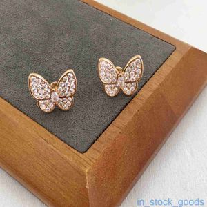 Seiko Edition Top Brand Vance Sergrings Niche Design New Full Diamond Zircon Butterfly Серьги для женщин с логотипом дизайнера