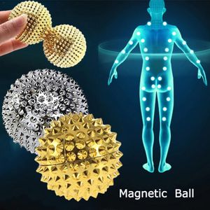 9Pcs/Lot Pressure Relief Magnetic Ball Massager Finger Wrist Massage Rings Hand Foot Back Neck Body Acupuncture Massage Muscle