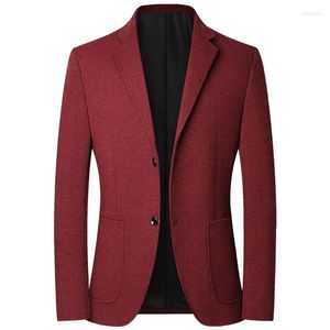 Erkekler Takım İlkbahar Sonbahar Akıllı Sıradan Blazers Erkekler Moda İnce Uygun Takım Elbise Ceketler Düz Renk Dönüş Yatak Erkekleri Blazer Dış Giyim Paltoları