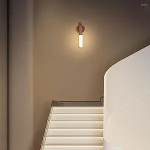 Wall Lamp Motion Sensor Night Light 3 Colors Dimmable USB Rechargeable Portable Stairway For Bedroom Stair Hallway Kitchen