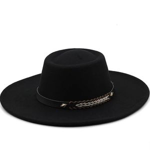 Fedora hattar för kvinnor 95 cm breda brim klänning män kepsade hatt panama kyrka bröllop klassiskt band sombreros de mujer 240403